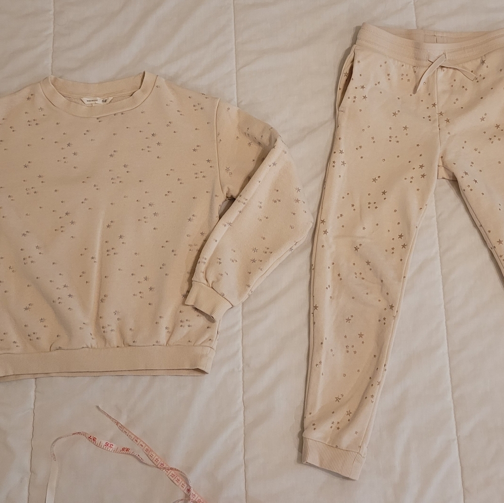 H&M Basic Girls Sweatsuit 2pc Sweatshirt & Sweatpants 6x / 7